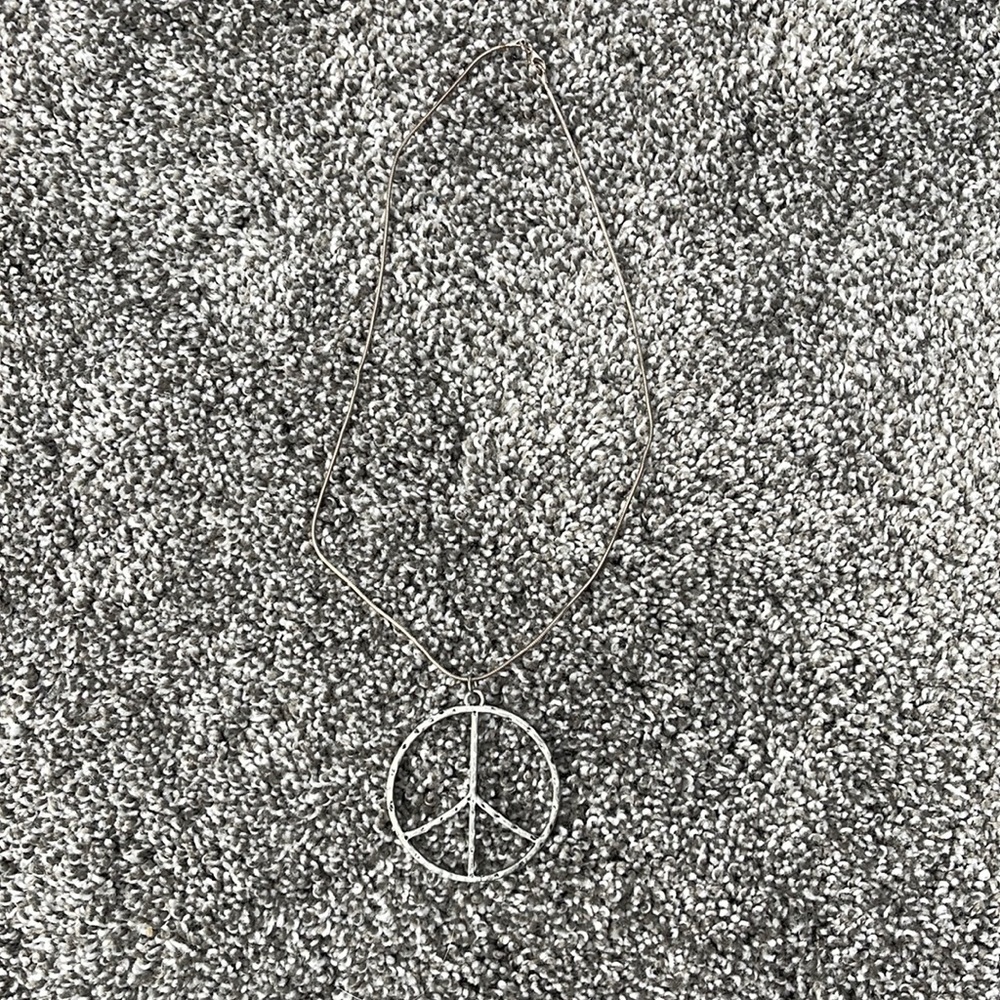Silver peace necklace